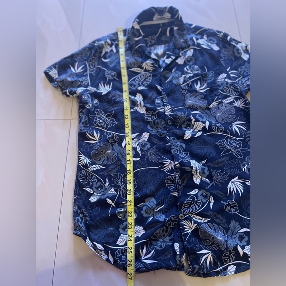 Womens Summer Tops - Blue Blouse / Shirt - Elastane - Floral - Casual Free Plane - Picture 5 of 16